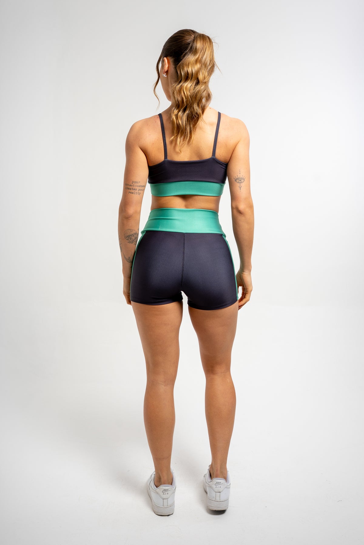 Shorts Color Block Green - atarafitness