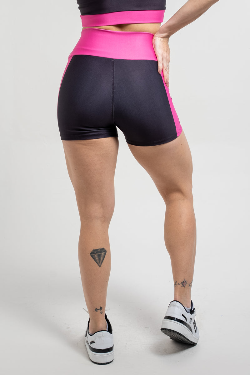 Shorts Color Block Pink - atarafitness