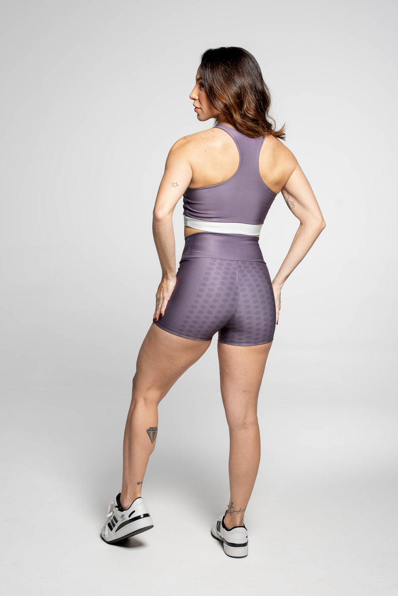Shorts Curto Poá Roxo - atarafitness