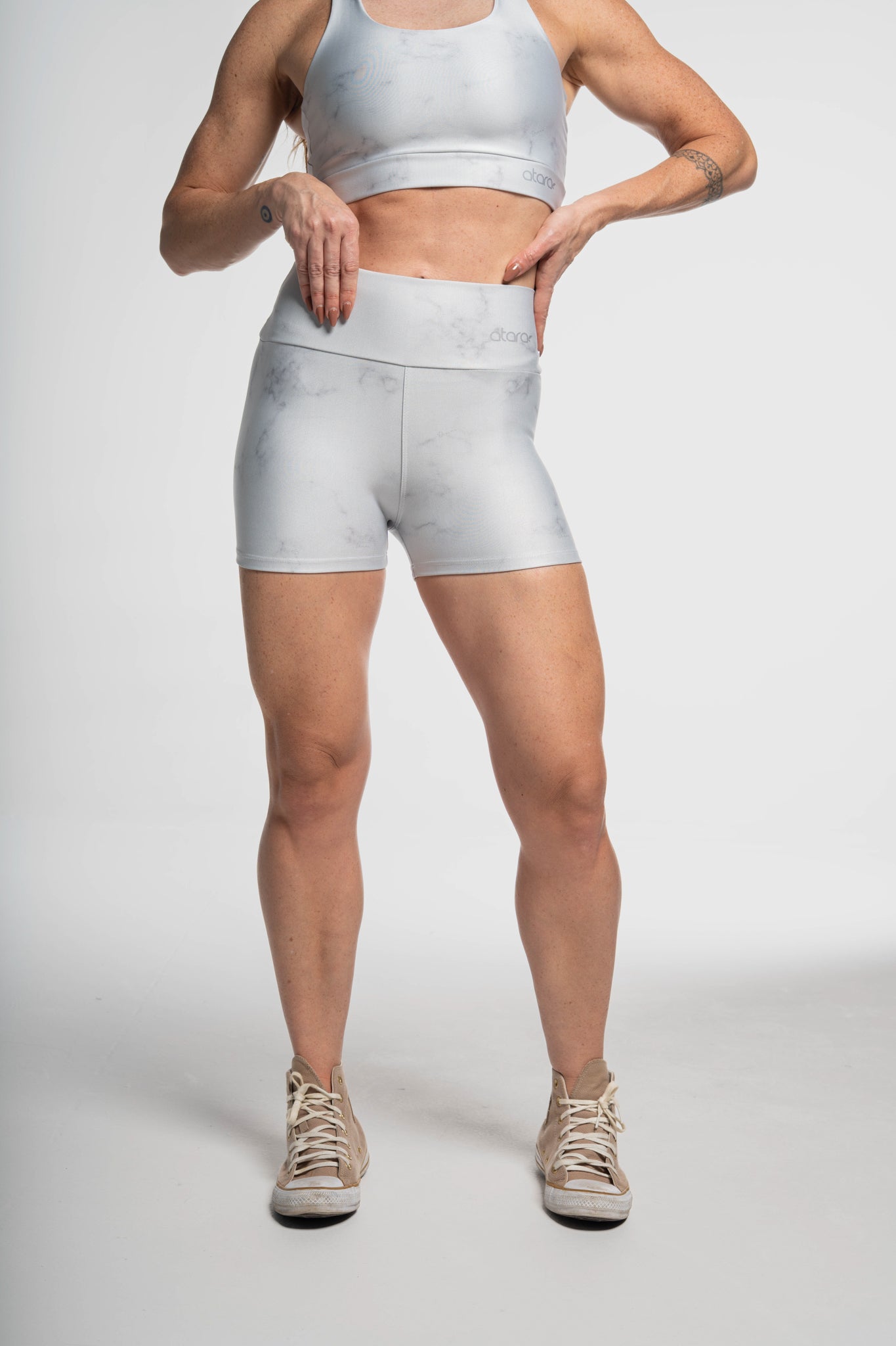 Shorts Mármore Cinza - atarafitness