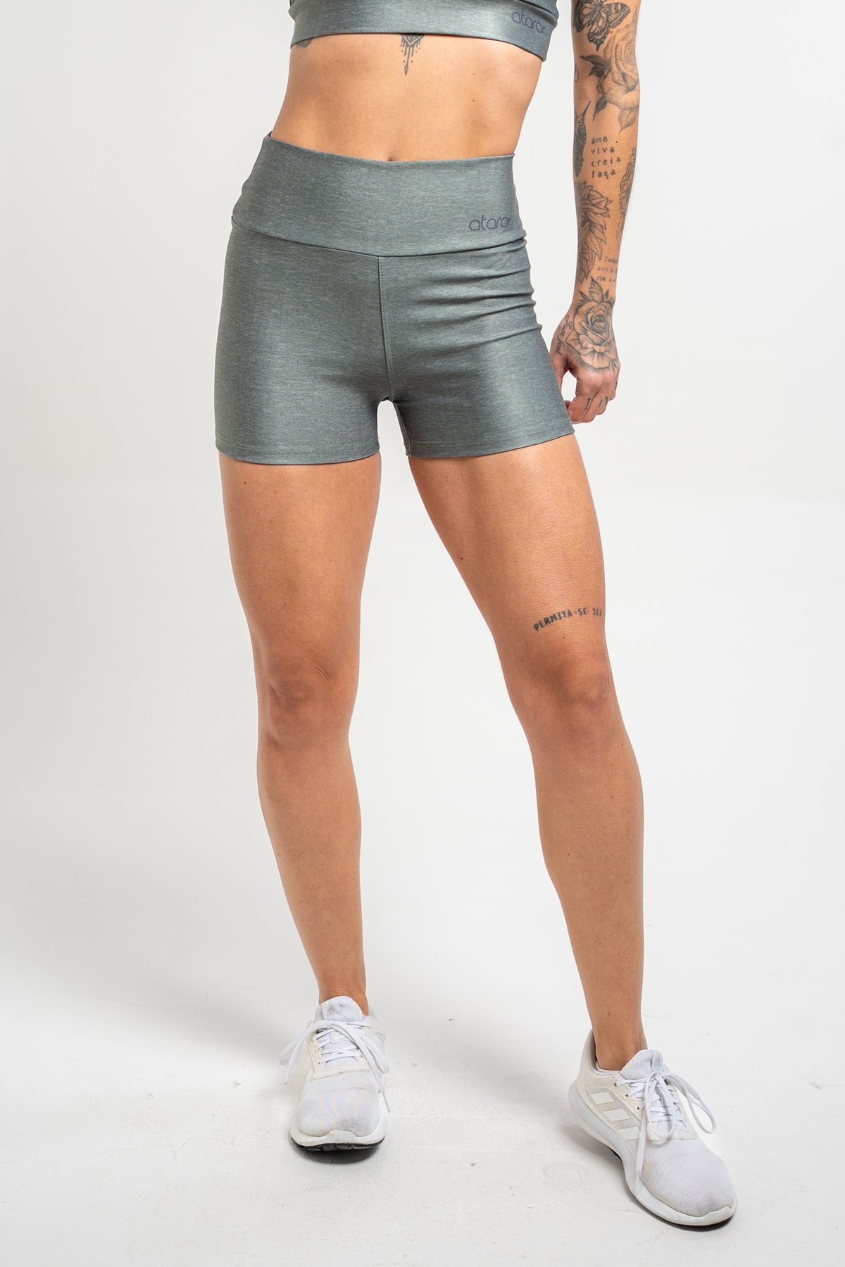 Shorts Mescla Verde Escuro - atarafitness