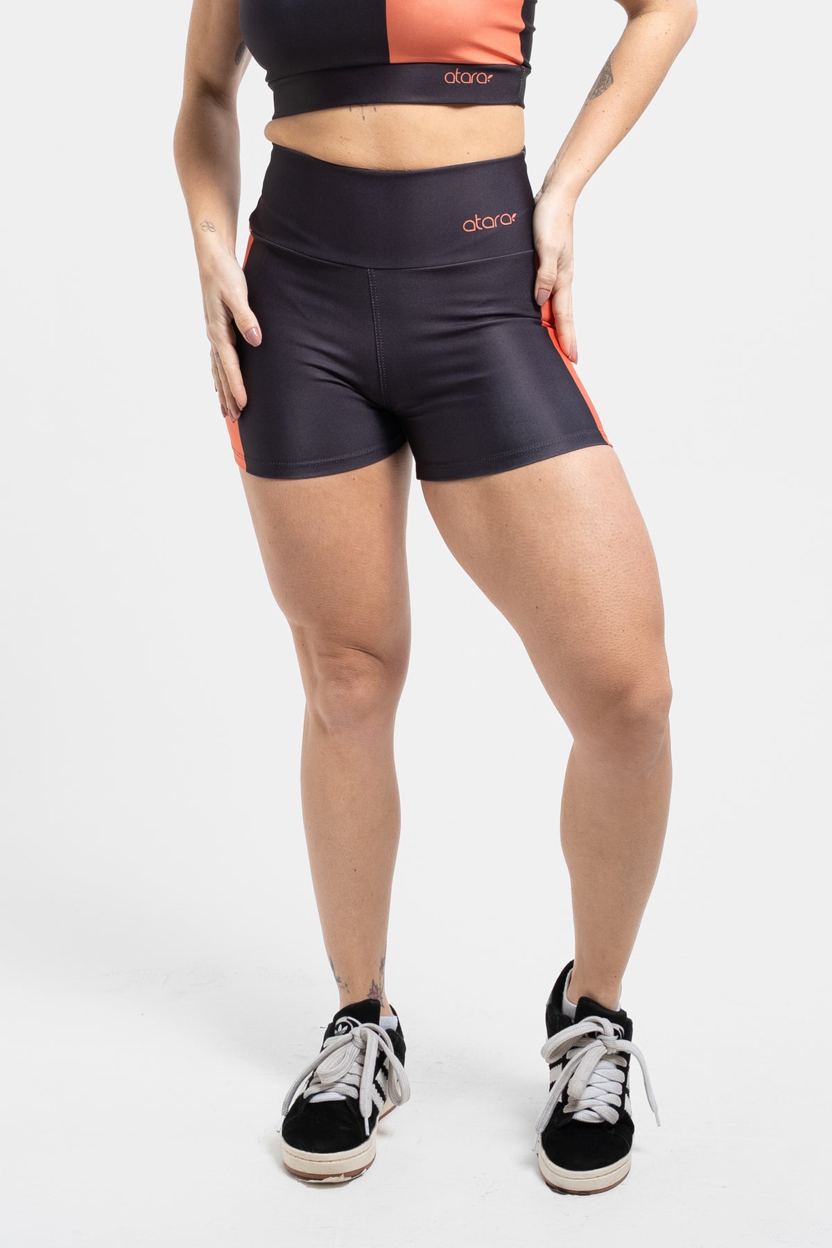 Shorts Orange Side - atarafitness