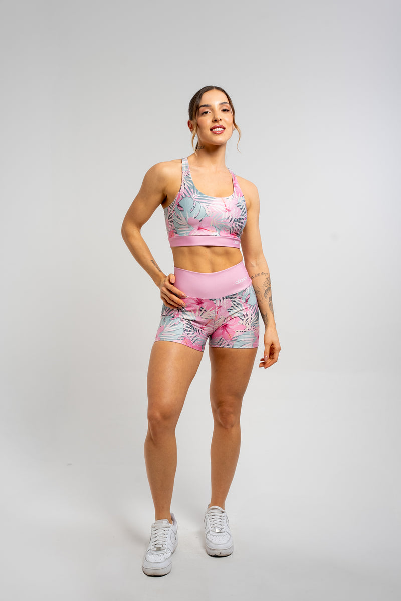 Shorts Pink Print - atarafitness