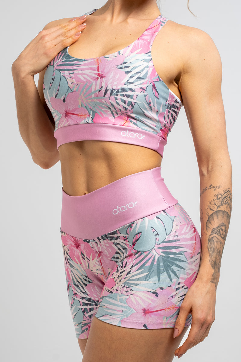 Shorts Pink Print - atarafitness