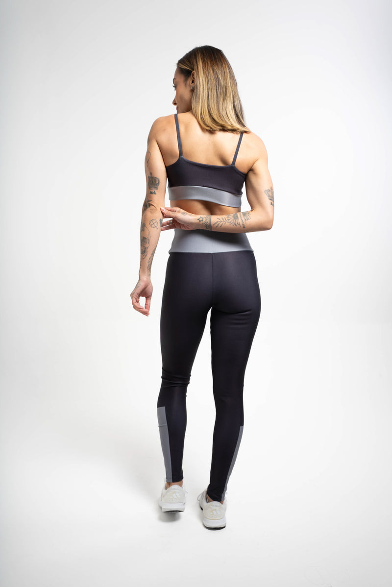 Top Alcinha Color Block Gray - atarafitness