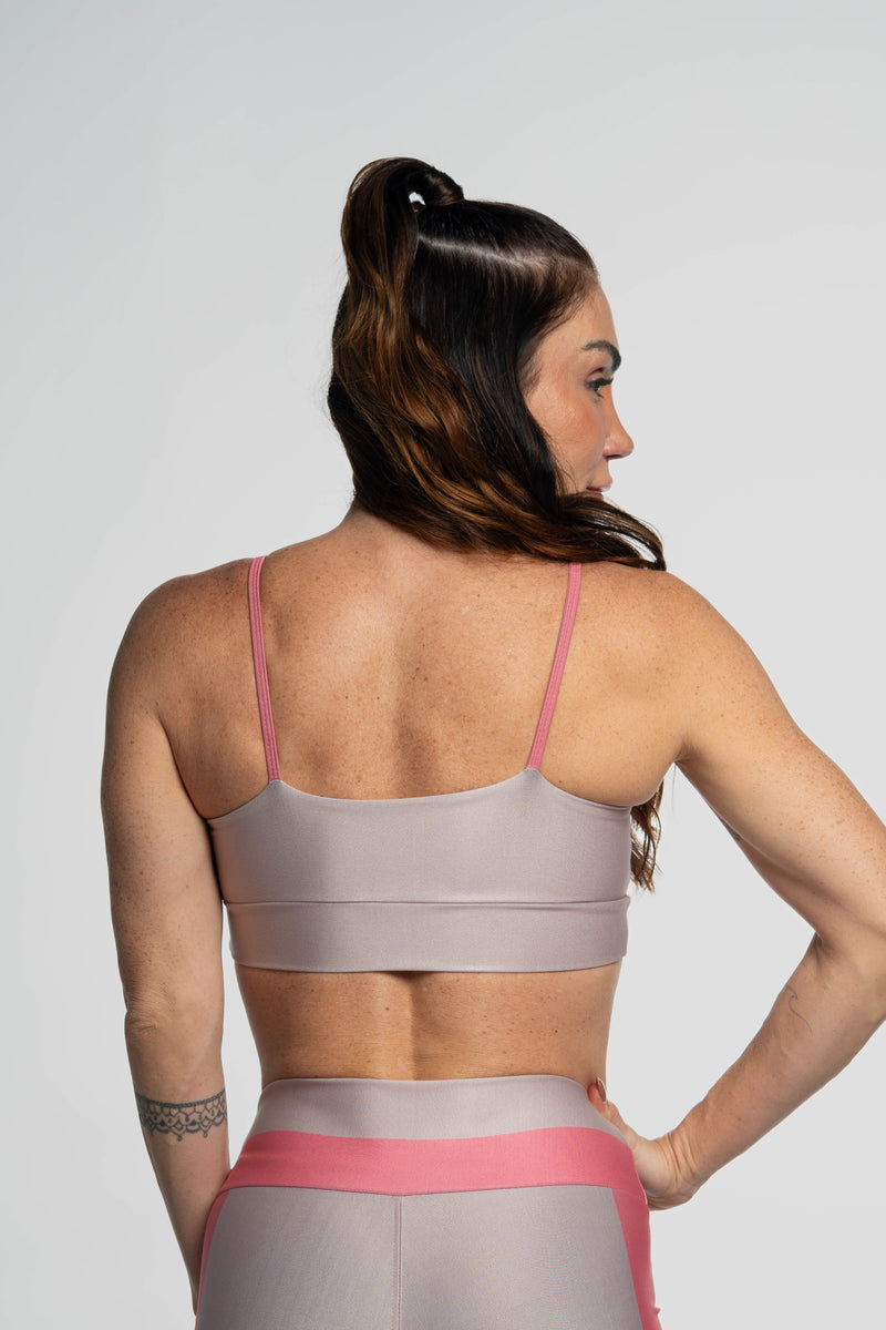 Top Alcinha Cursiva Rosa - atarafitness