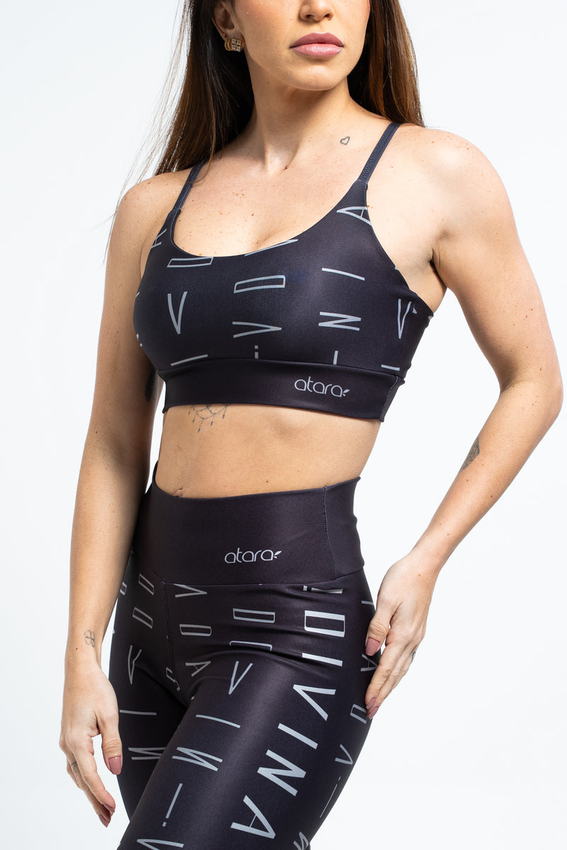 Top Alcinha Divina Preto - atarafitness