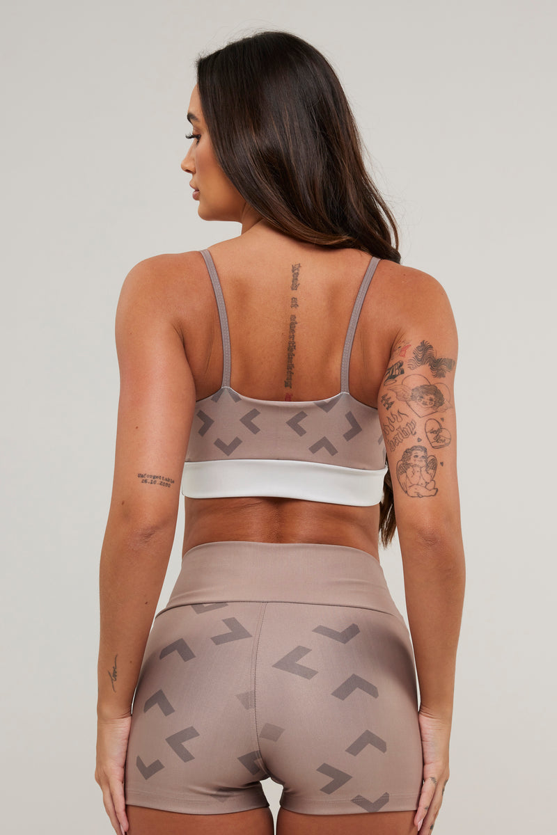 Top Alcinha Geometrico Caramelo - atarafitness