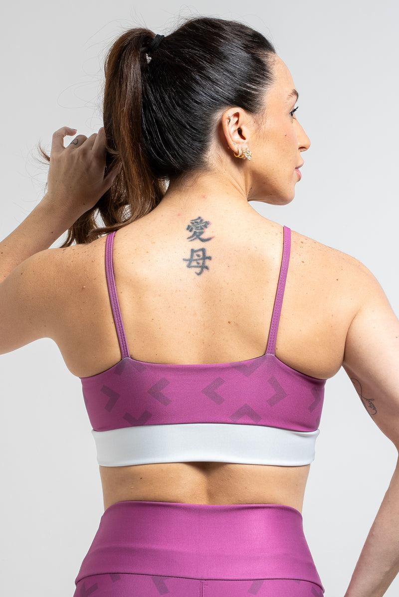 Top Alcinha Geometrico Pink - atarafitness