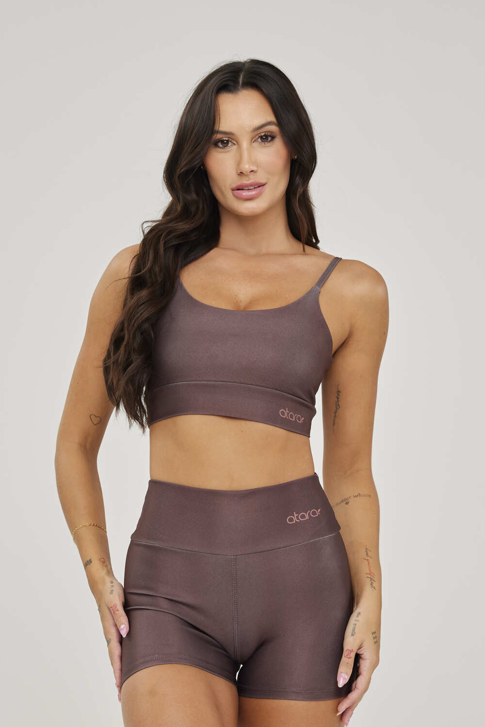 Top Alcinha Lisa Marrom - atarafitness