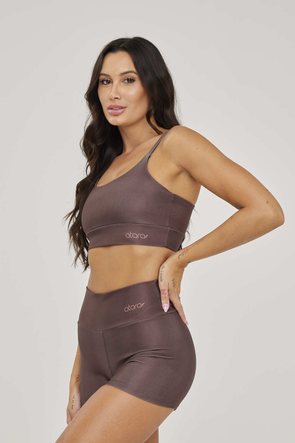 Top Alcinha Lisa Marrom - atarafitness