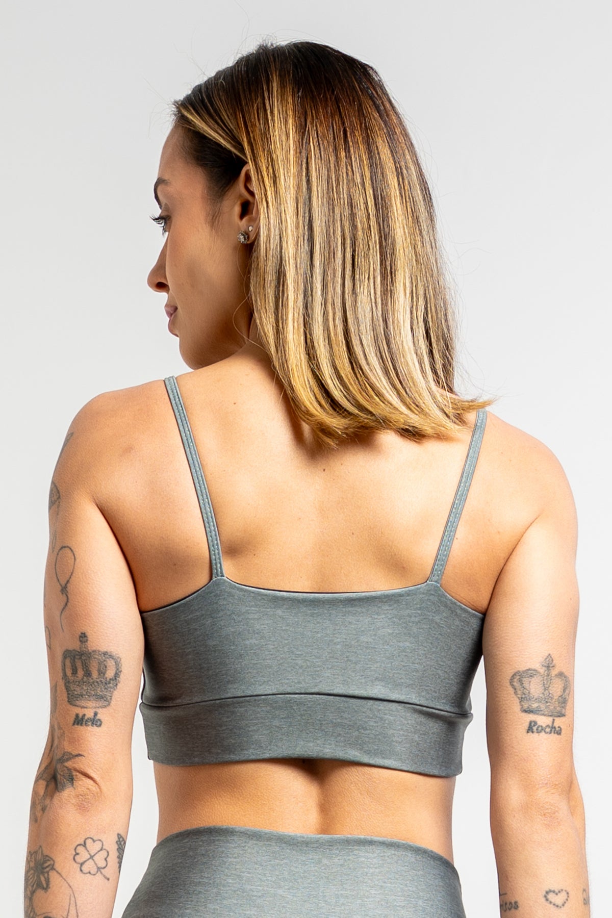 Top Alcinha Mescla Verde Escuro - atarafitness