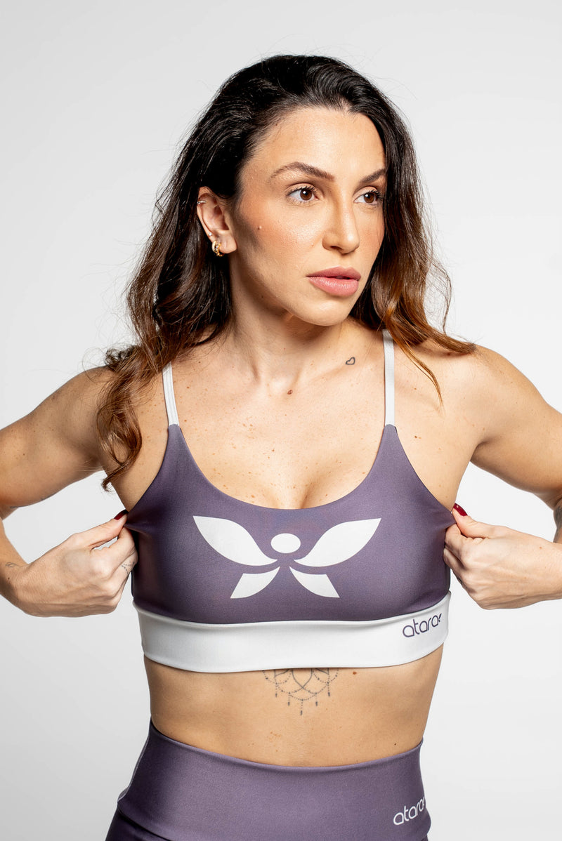 Top Alcinha Poá Roxo - atarafitness