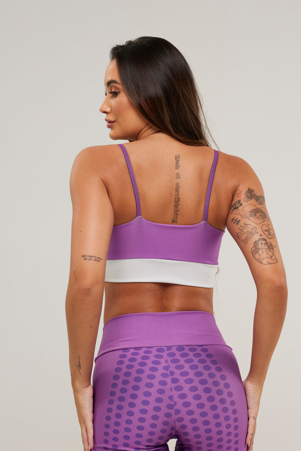 Top Alcinha Poá Violeta - atarafitness