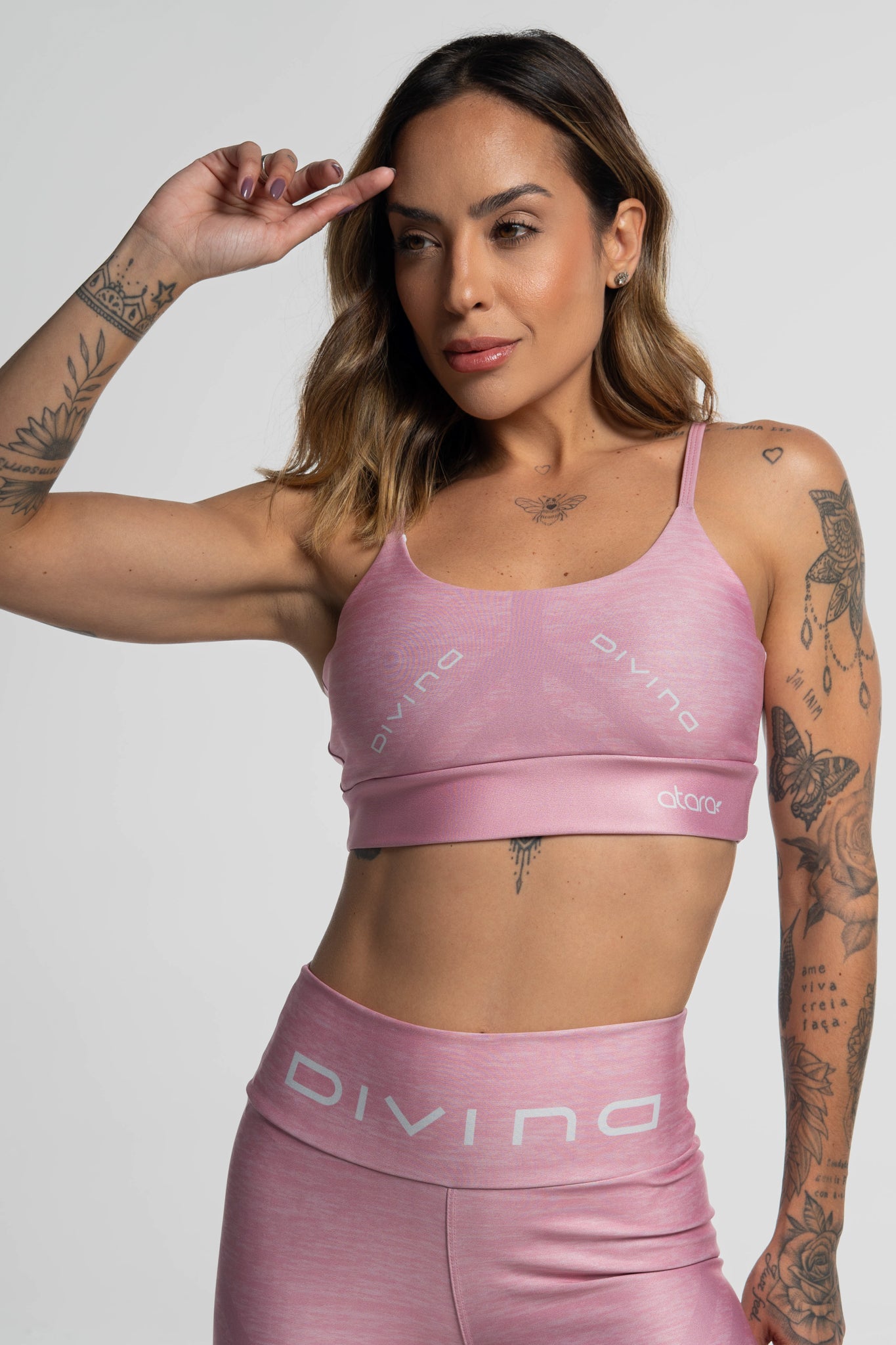 Top Alcinha Salmon Fishbone - atarafitness