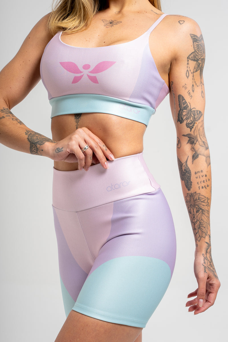 Top alcinha Três Cores Rosa - atarafitness