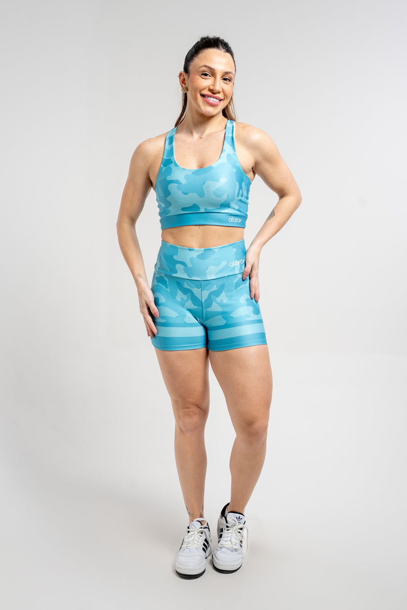 Top Camuflado Mescla Azul - atarafitness