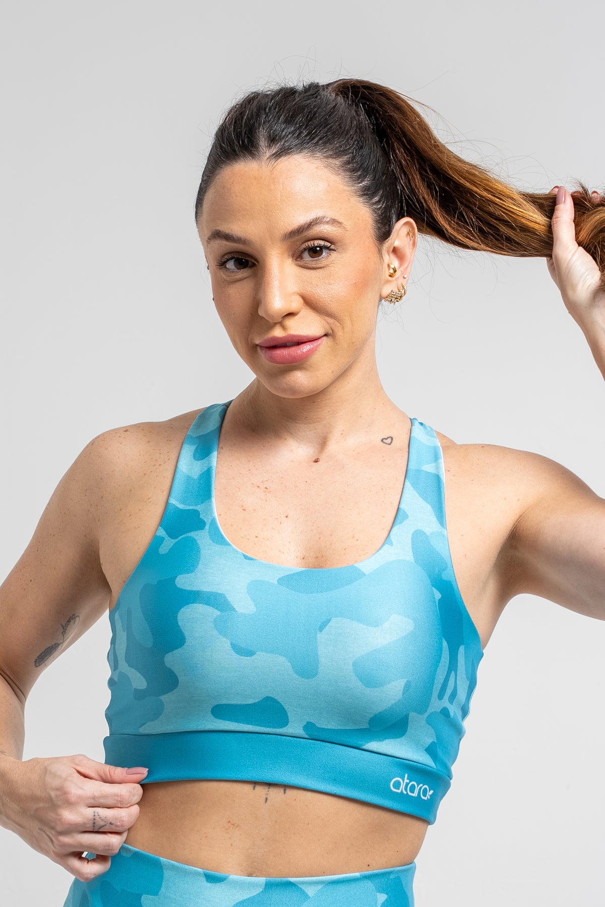 Top Camuflado Mescla Azul - atarafitness