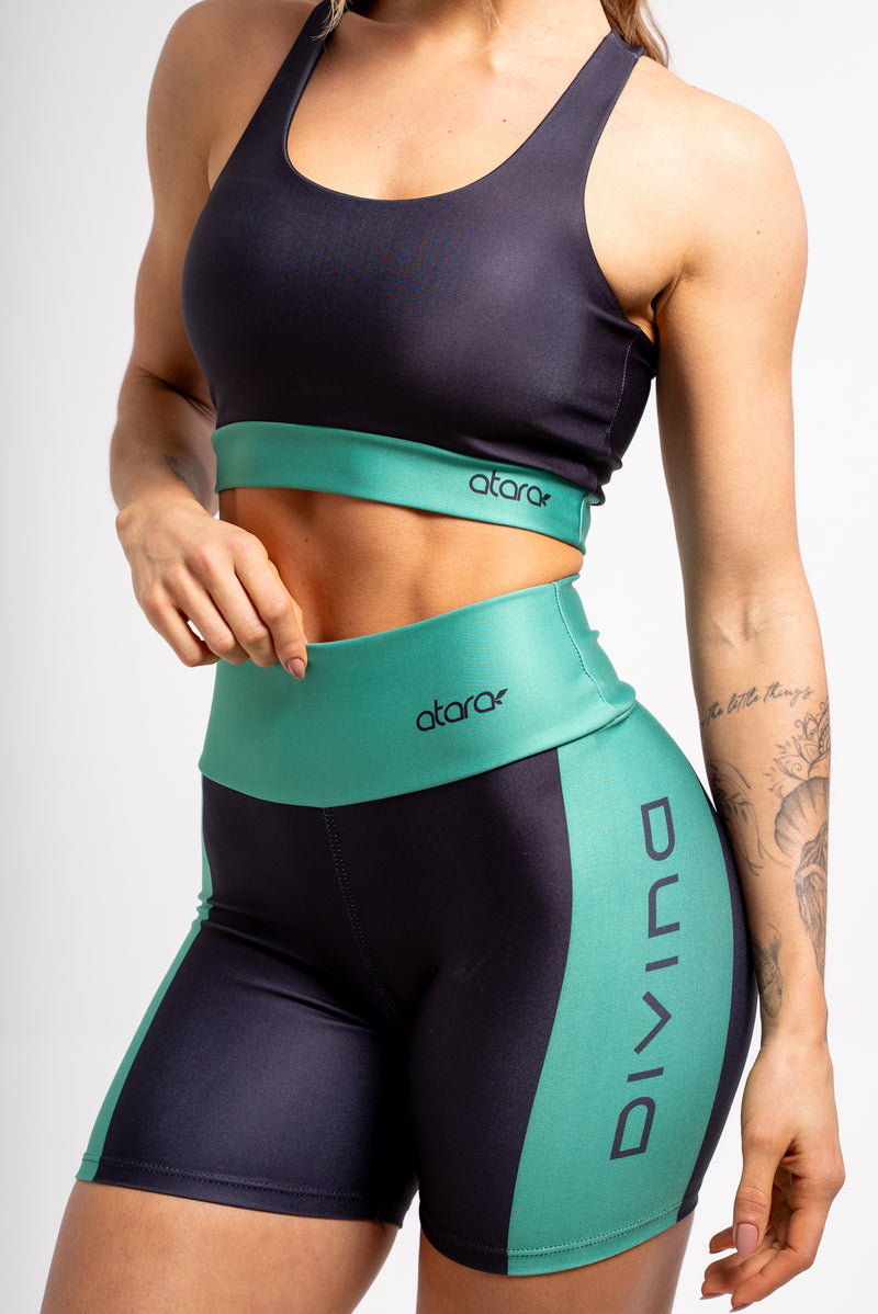 Top Color Block Green - atarafitness