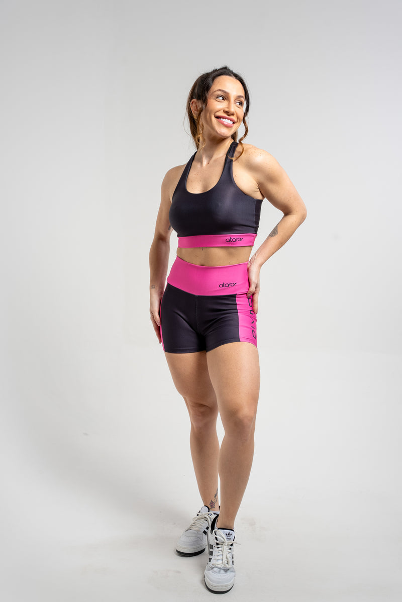 Top Color Block Pink - atarafitness