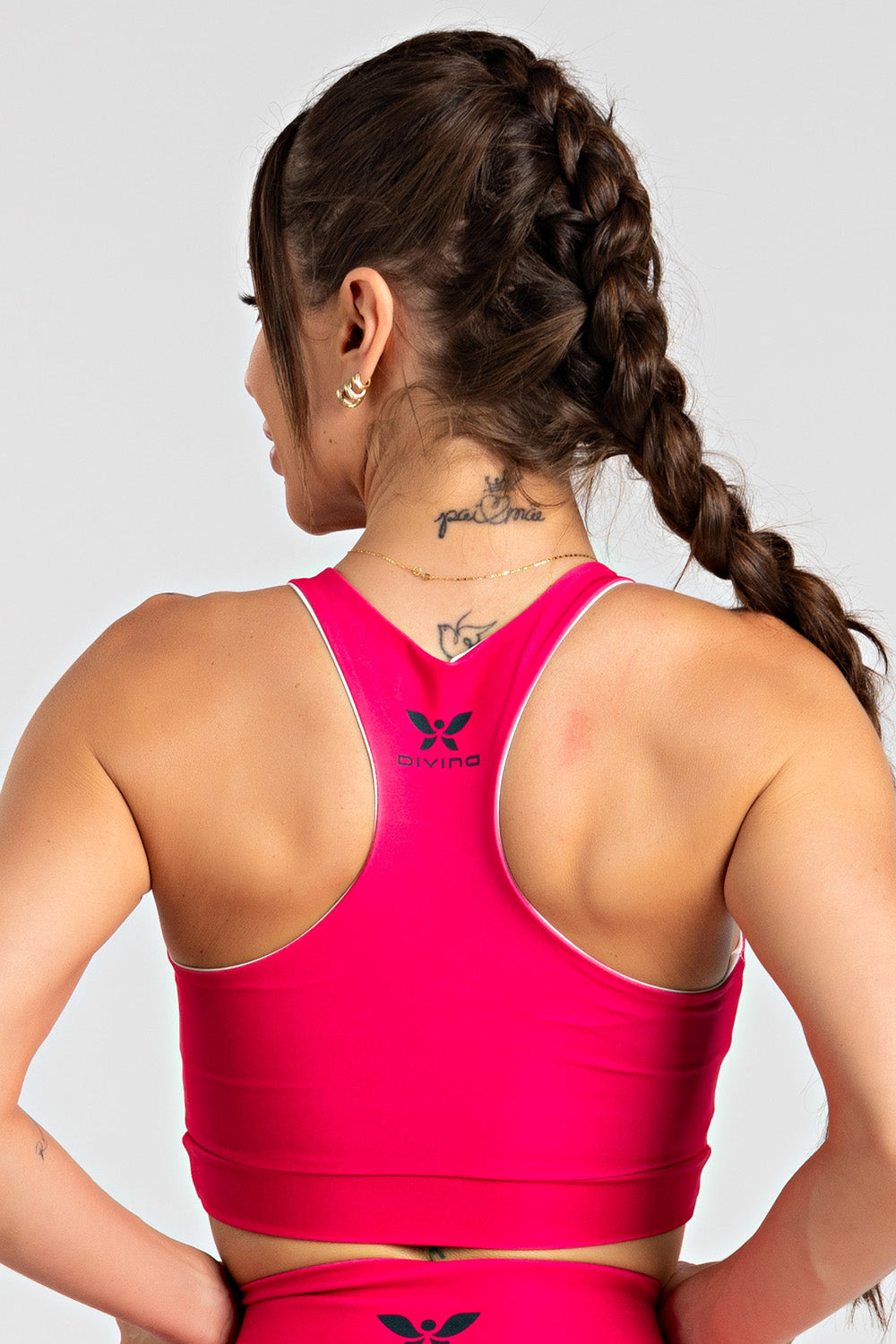 Top Estampa Lisa Rosa Neon - atarafitness