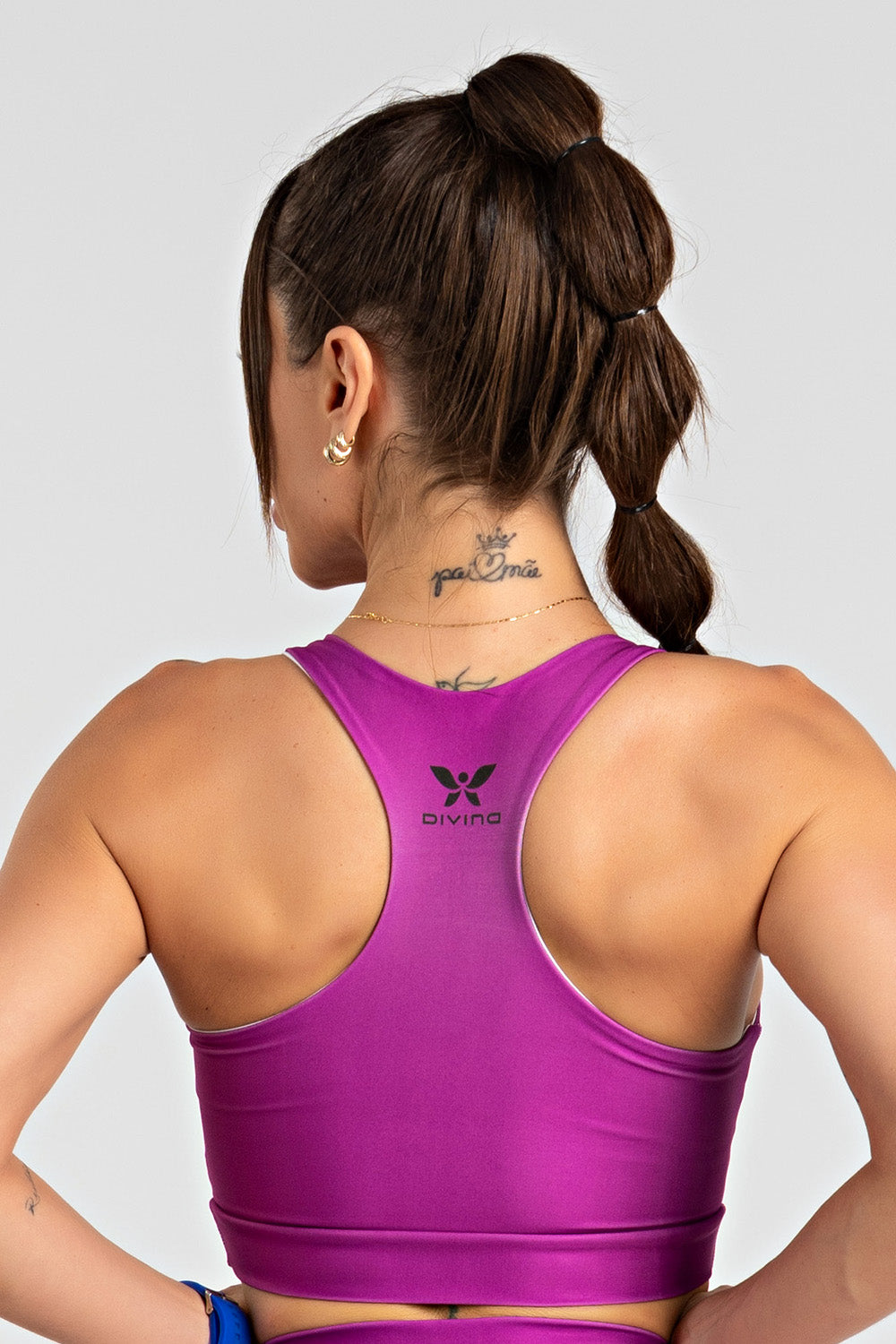 Top Estampa Lisa Violeta - atarafitness