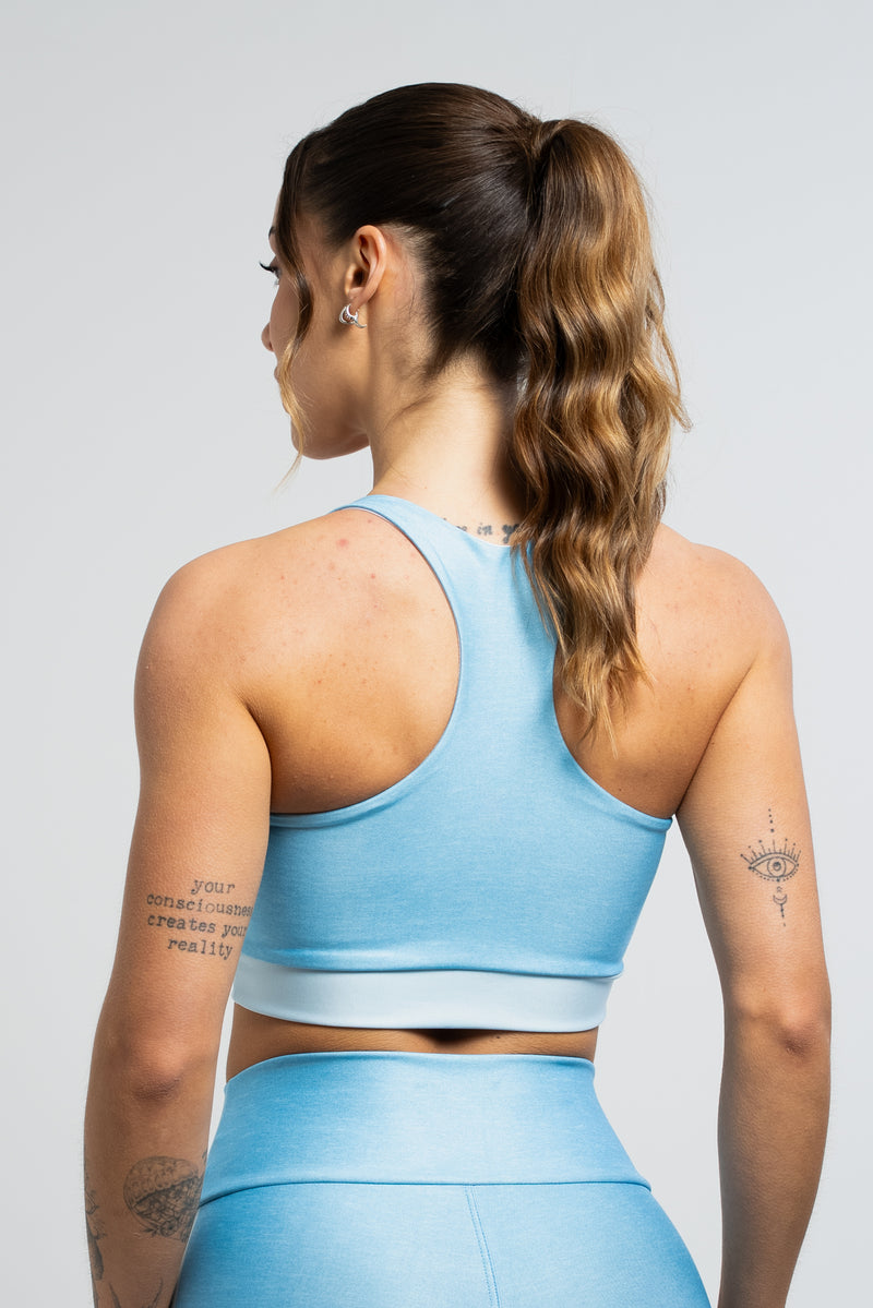 Top Estampa Mescla Azul - atarafitness