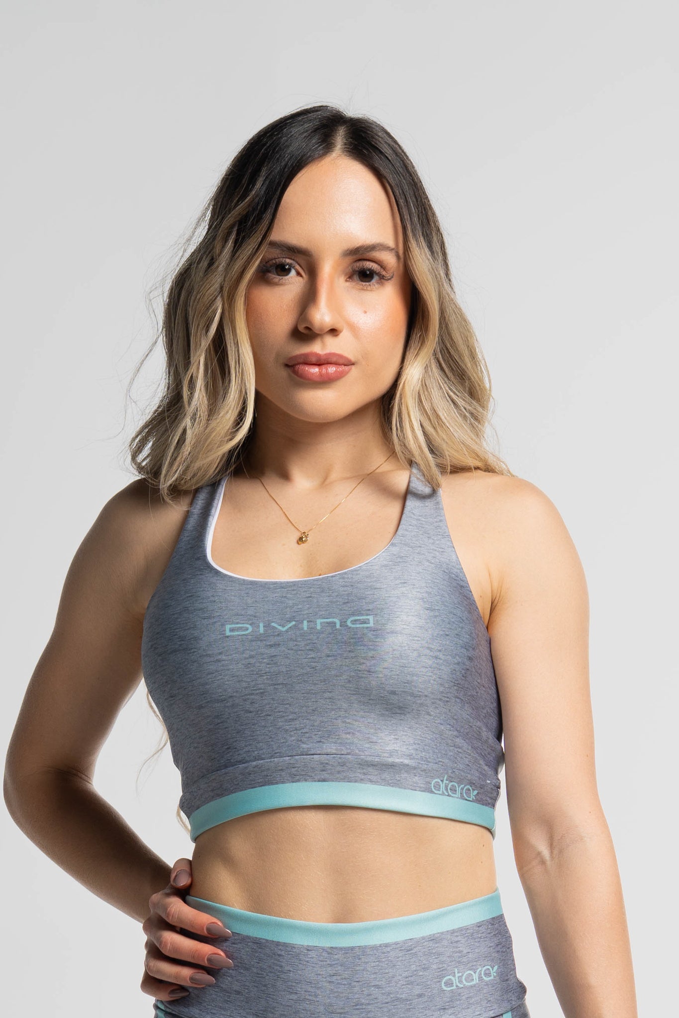 Top Melange Green - atarafitness