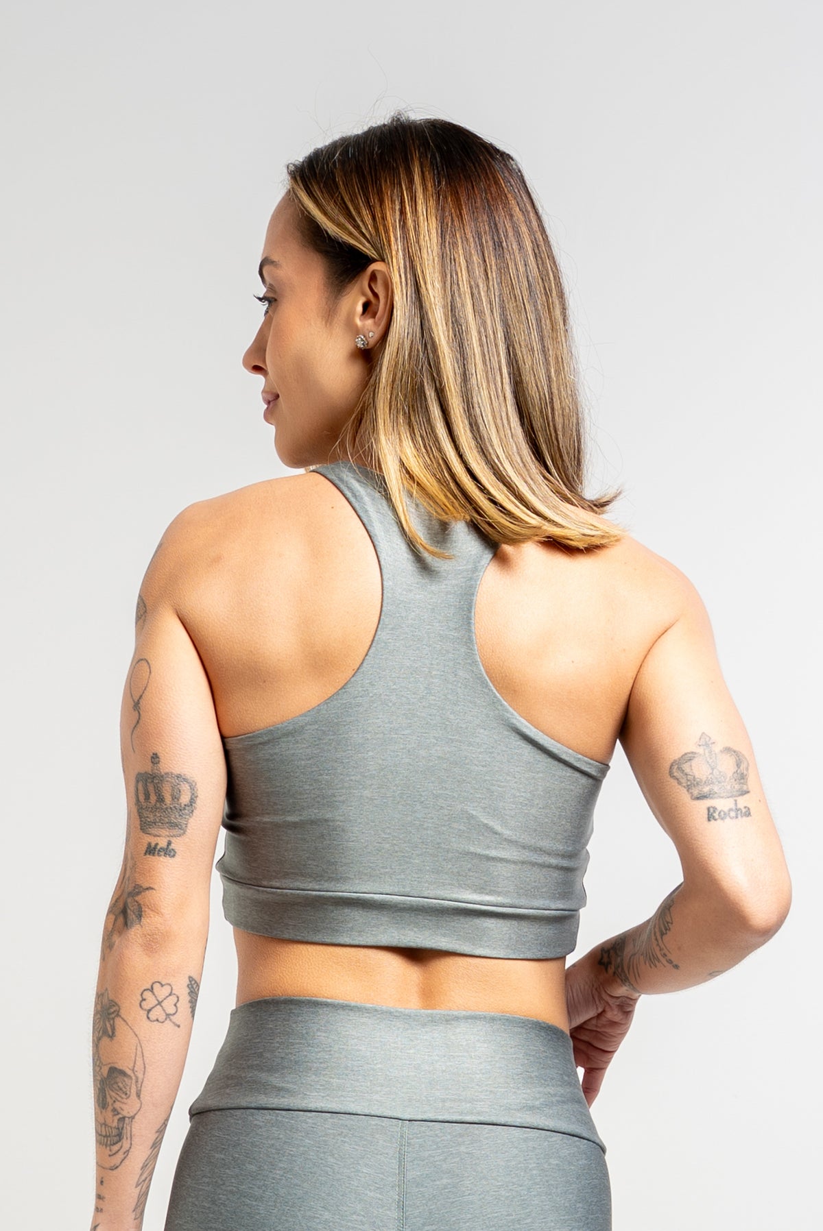 Top Mescla Verde Escuro - atarafitness