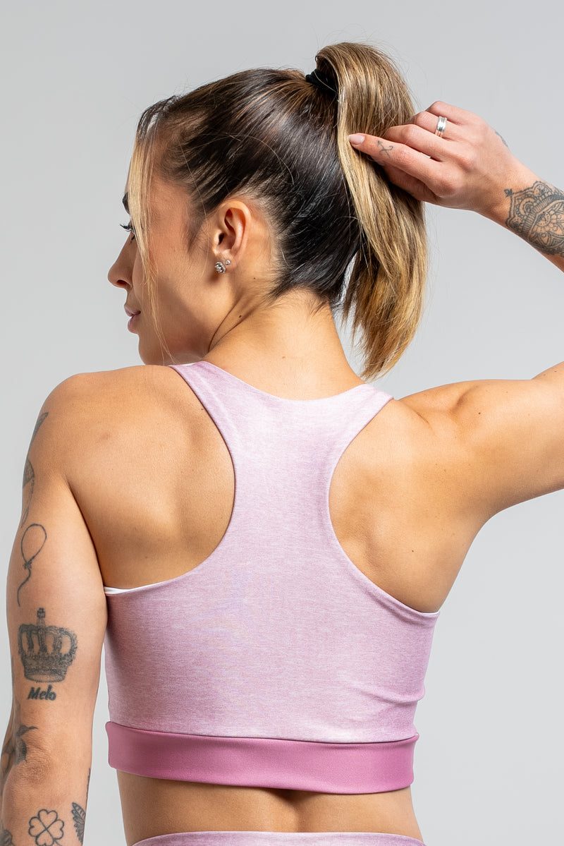 Top Mesclado Rosa - atarafitness