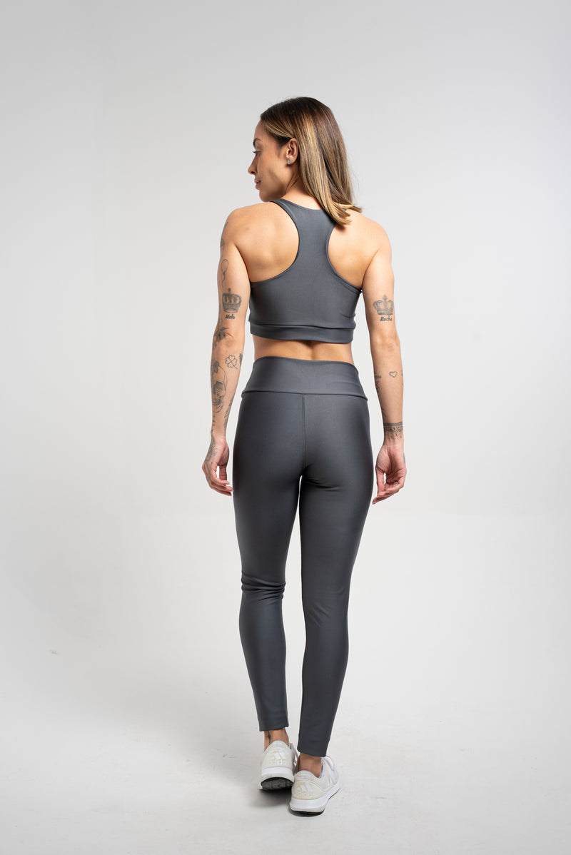 Top Nadador Básico Liso Chumbo - atarafitness