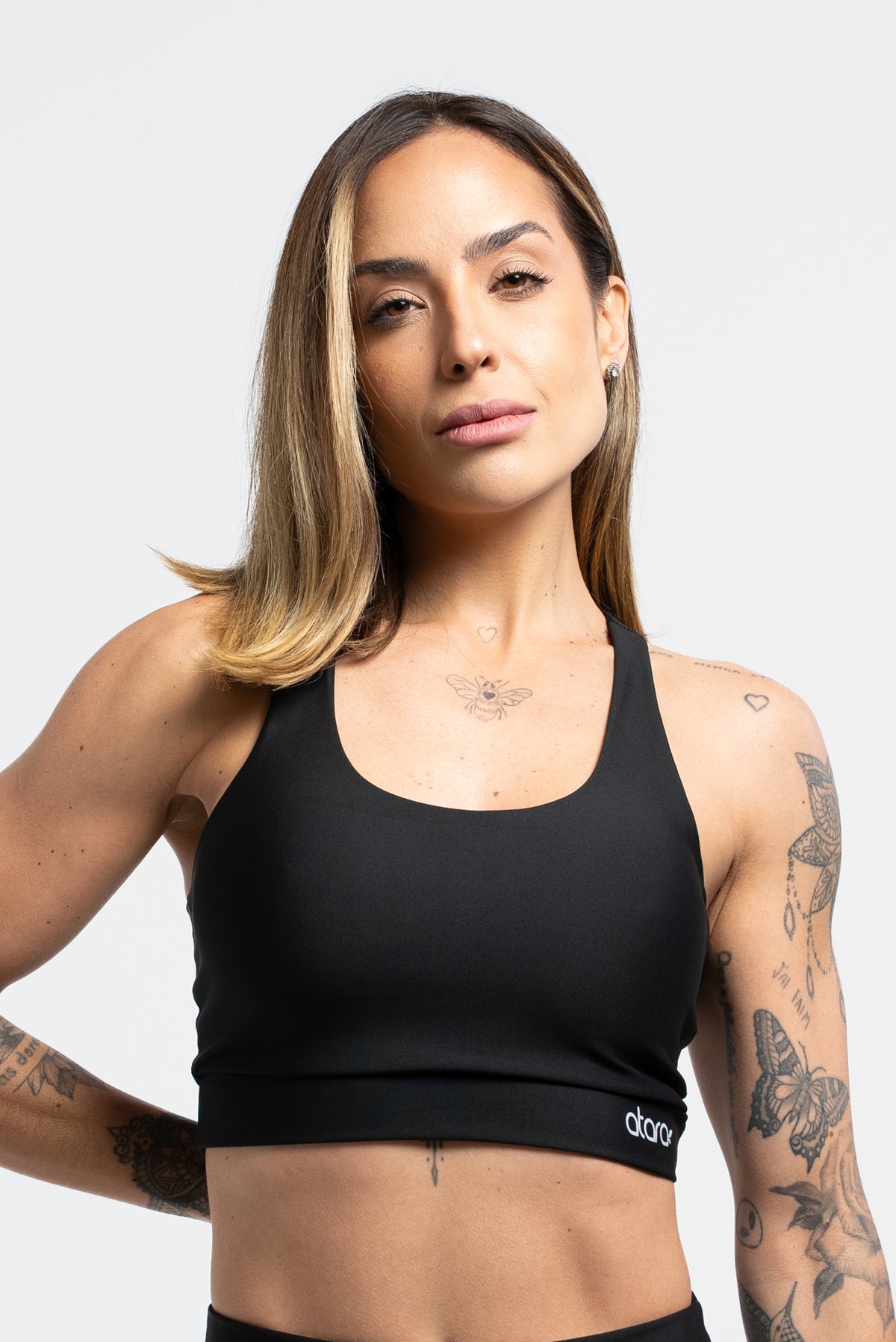 Top Nadador Básico Liso Preto - atarafitness