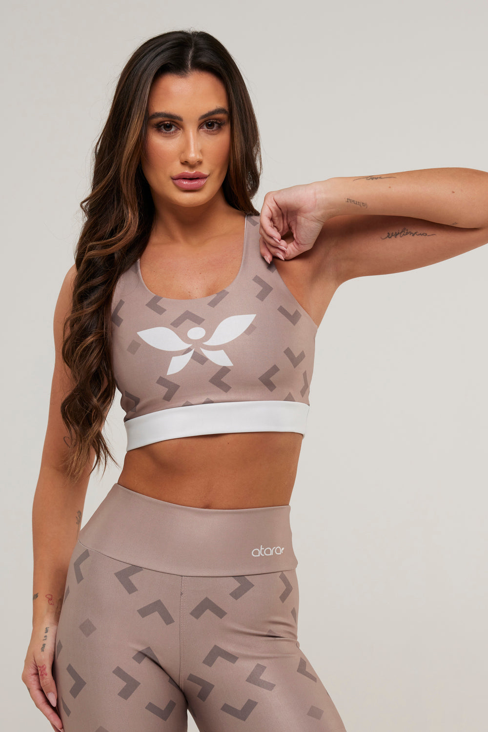 Top Nadador Geometrico Caramelo - atarafitness