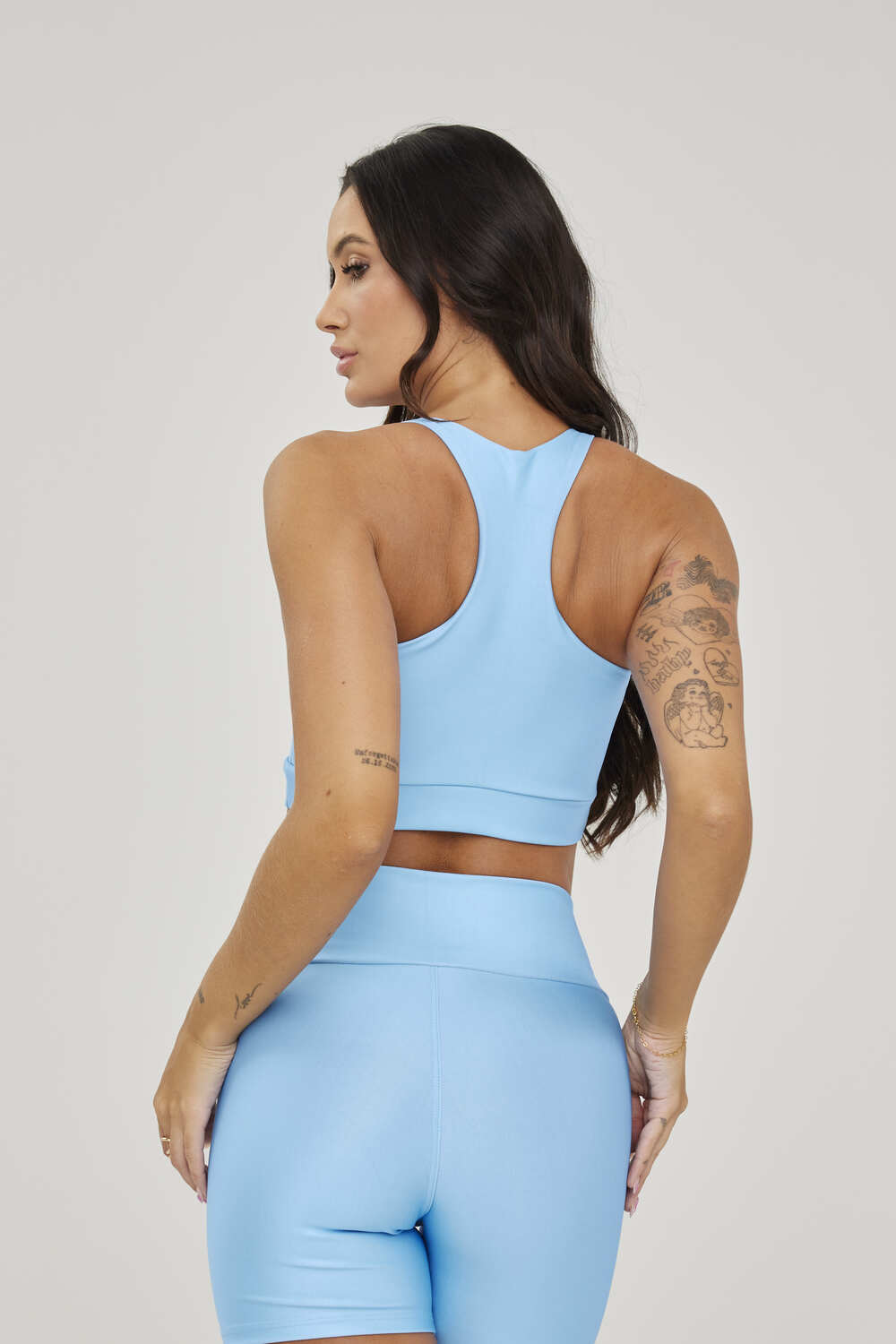 Top Nadador Liso Azul Bebê - atarafitness