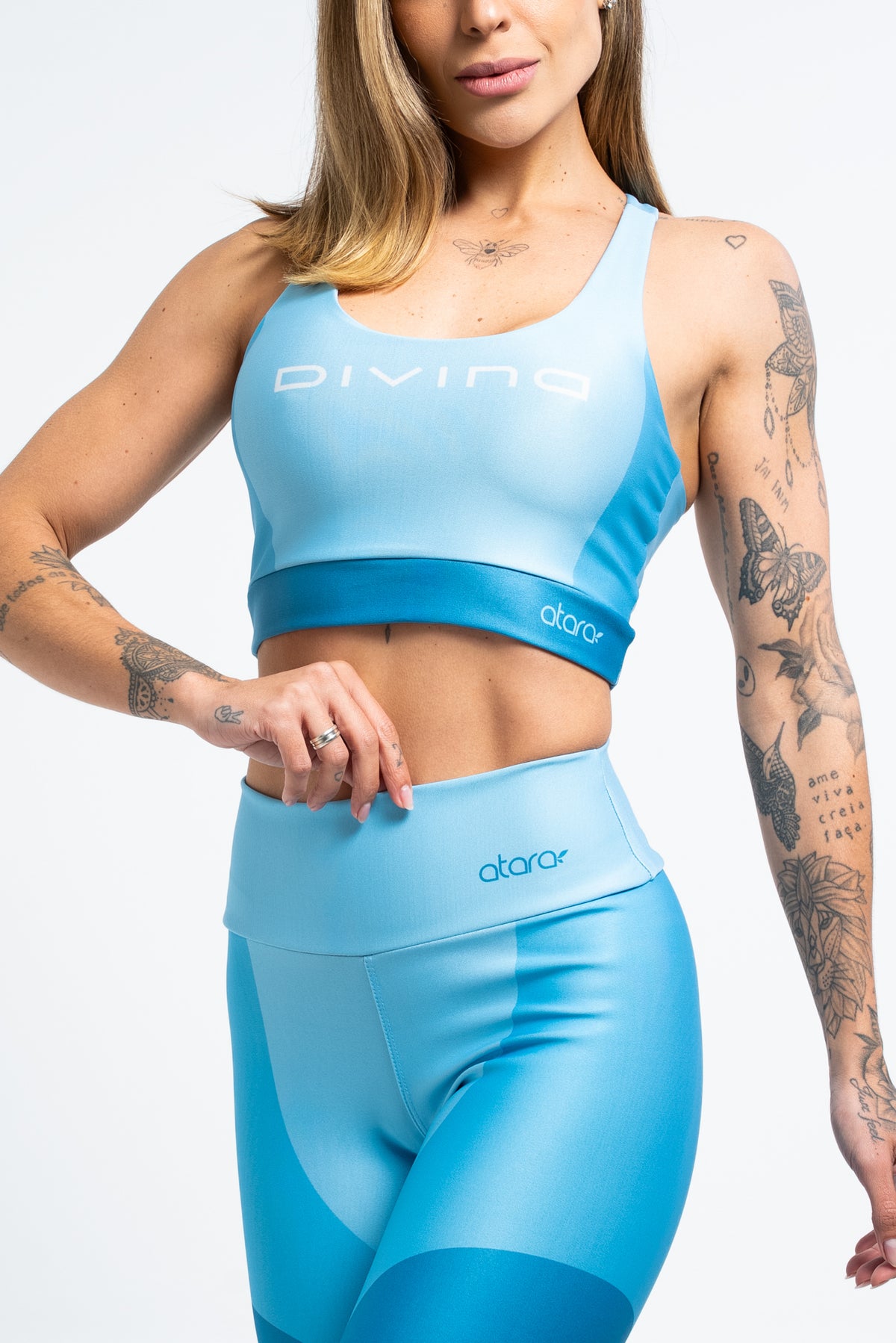 Top Nadador Três Cores Azul - atarafitness